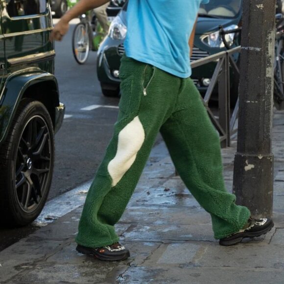 Systemic x L'Art de L'automobile KAR Fleece Pants in Green - Picture 2 of 4